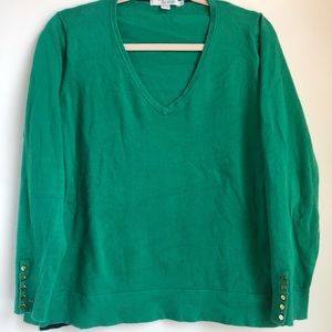 Boden XL v-neck green sweater.